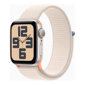 Apple Watch Se (Gps) - 2. Generation - 40 Mm - Stjernelys-Aluminium - Smart Ur Med Sportsløkke - Tekstil - Stjernelys - Håndledsstørrelse: 130-200 Mm