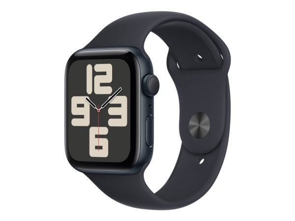 Apple Watch Se (Gps) - 2. Generation - 44 Mm - Midnatsaluminium - Smart Ur Med Sportsbånd - Fluoroelastomer - Midnat - Båndstørrelse: S/M - 32 Gb - W