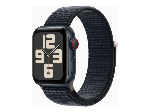 Apple Watch Se (Gps + Cellular) - 2. Generation - 40 Mm - Midnatsaluminium - Smart Ur Med Sportsløkke - Nylon - Midnat - Håndledsstørrelse: 130-200 M