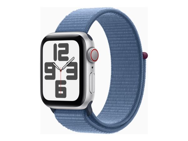 Apple Watch Se (Gps + Cellular) - 2. Generation - 40 Mm - Sølvaluminium - Smart Ur Med Sportsløkke - Nylon - Vinterblå - Håndledsstørrelse: 130-200 M