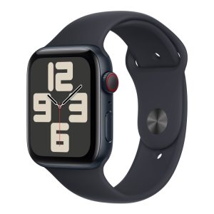 Apple Watch Se (Gps + Cellular) - 2. Generation - 44 Mm - Midnatsaluminium - Smart Ur Med Sportsbånd - Fluoroelastomer - Midnat - Båndstørrelse: M/L