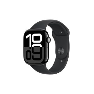 Apple Watch Series 10 GPS 46mm - Jet Black Aluminium Case with Black Sport Band - M/L