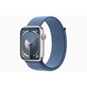 Apple Watch Series 9 GPS 45mm - Silver Aluminium Case with Winter Blue Sport Loop