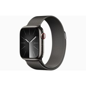 Apple Watch Series 9 GPS + Cellular 41mm - Graphite Stainless Steel Case with Graphite Milanese Loop