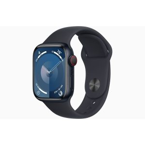 Apple Watch Series 9 GPS + Cellular 41mm - Midnight Aluminium Case with Midnight Sport Band - M/L