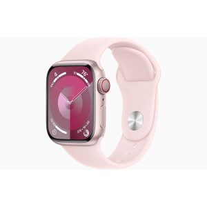 Apple Watch Series 9 GPS + Cellular 41mm - Pink Aluminium Case with Light Pink Sport Band - M/L