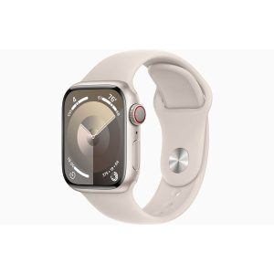 Apple Watch Series 9 GPS + Cellular 41mm - Starlight Aluminium Case with Starlight Sport Band - M/L