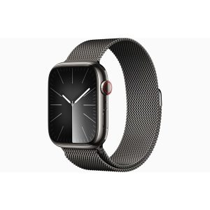 Apple Watch Series 9 GPS + Cellular 45mm - Graphite Stainless Steel Case with Graphite Milanese Loop