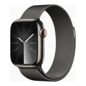 Apple Watch Series 9 (Gps + Cellular) - 41 Mm - Grafit Rustfrit Stål - Smart Ur Med Milanesisk Løkke - 64 Gb - Wi-Fi, Bluetooth, Uwb, Lte - 4G - 42.3