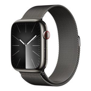 Apple Watch Series 9 (Gps + Cellular) - 45 Mm - Grafit Rustfrit Stål - Smart Ur Med Milanesisk Løkke - Håndledsstørrelse: 150-200 Mm - 64 Gb - Wi-Fi,