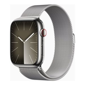 Apple Watch Series 9 (Gps + Cellular) - 45 Mm - Sølv Rustfrit Stål - Smart Ur Med Milanesisk Løkke - 64 Gb - Wi-Fi, Bluetooth, Uwb, Lte - 4G - 51.5 G