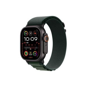 Apple Watch Ultra 2 GPS + Cellular 49mm - Black Titanium Case with Dark Green Alpine Loop - Large