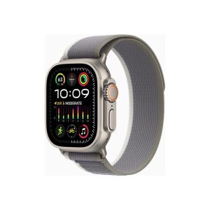 Apple Watch Ultra 2 GPS + Cellular 49mm - Titanium Case with Green/Grey Trail Loop - M/L