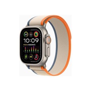 Apple Watch Ultra 2 GPS + Cellular 49mm - Titanium Case with Orange/Beige Trail Loop - M/L