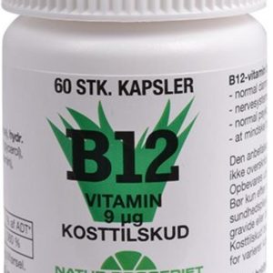 B12 vitamin 9 ug, 60kap.