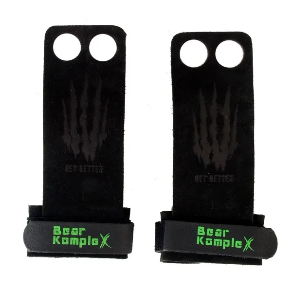 Bear KompleX Læder Grips Sort - 2 Hole str. XS