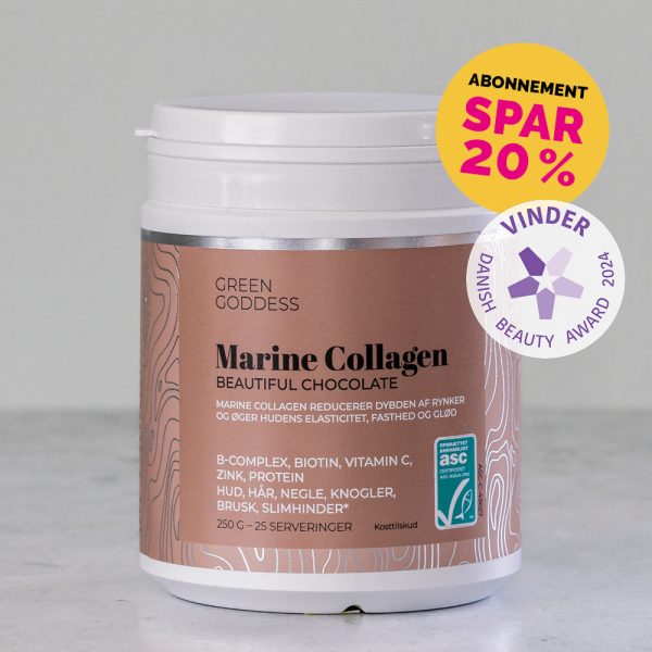 Beautiful Chocolate Collagen, 250 gr. inkl. B-complex, C-vit. og zink