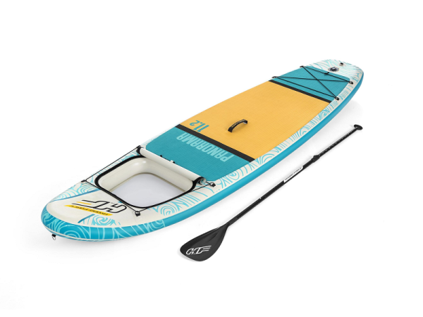 Bestway 65363, Stående Padelboard (Sup), Flad, Radial, Blå, Hvid, Gul, 150 Kg, Fuld Farveboks