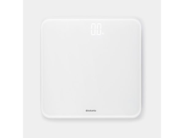 Brabantia 8710755280146, Elektronisk Personlig Vægt, 180 Kg, 100 G, Kg,Lb, Rektandel, Hvid