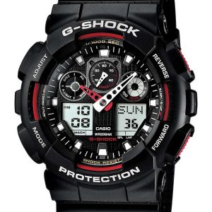 CASIO G-SHOCK - BASIC (5081) ur i sort/rød