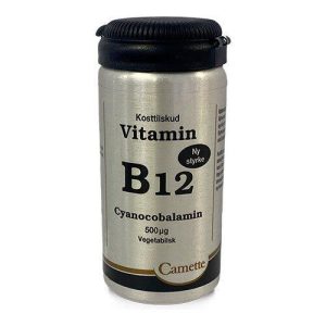 Camette B12 vitamin 500 mcg cyanocobalamin, 90tab