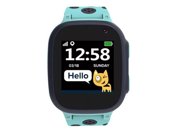 Canyon Kids Sandy Kw-34 - Smart Ur Med Rem - Silikone - Display 1.44" - 32 Mb - Bluetooth - 0.08 Megapixel Kamera - 42 G - Blå/Grå