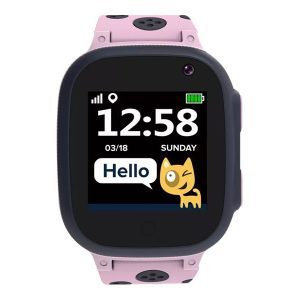 Canyon Kids Sandy Kw-34 - Smart Ur Med Rem - Silikone - Display 1.44" - 32 Mb - Bluetooth - 0.08 Megapixel Kamera - 42 G - Grå/Lyserød