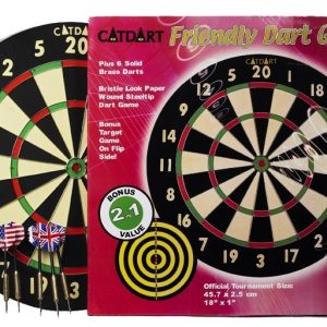 Catdart Friendly Dartskive med 6 pile - Et fint spil - HURTIG LEVERING