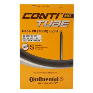 Continental Race 28 Light - Cykelslange - Str. 700x20-25c - 80 mm racerventil