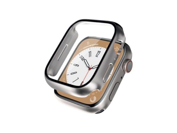 Crong Hybrid Watch Case - Etui Ze Szkem Apple Watch 40Mm (Starlight), Boks, Smartwatch, Sportsur, Sølv, Apple, Apple Watch Series 4/5/6/Se 40Mm, Poly