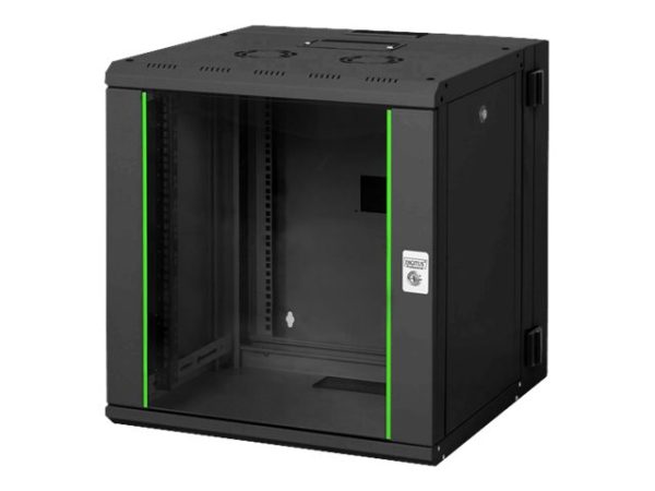 Digitus Professional Unique Dn-19 12-U-3-Sw - Rack Kabinet - Vægmonterbar - Sort, Ral 9005 - 12U - 19"