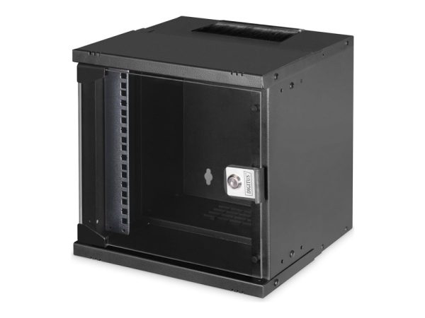 Digitus Soho Pro Series - Rack Kabinet - Vægmonterbar - Sort, Ral 9005 - 6U - 10"