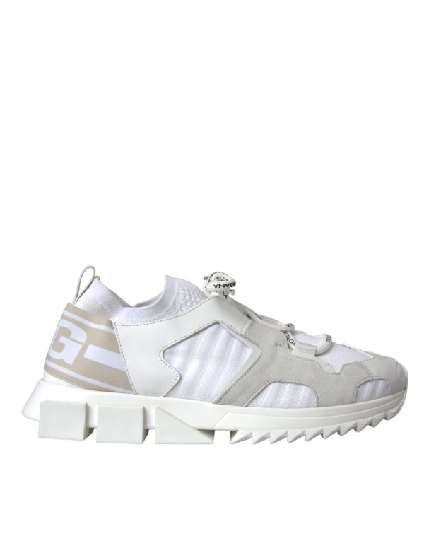 Dolce & Gabbana White Mesh Sorrento Trekking Sneakers Herre Sko