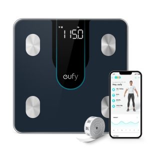 Eufy Smart Scale P2, Elektronisk Personlig Vægt, 180 Kg, 50 G, Sort, 0,1 Kg, Kg, Lb, St