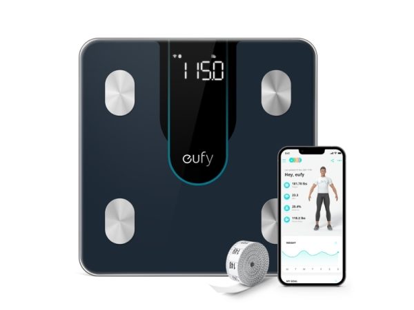 Eufy Smart Scale P2, Elektronisk Personlig Vægt, 180 Kg, 50 G, Sort, 0,1 Kg, Kg, Lb, St