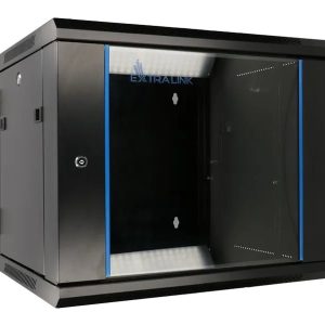 Extralink Azh - Rack Kabinet - Svingetype - Vægmonterbar - Sort - 6U - 19"