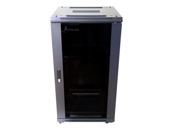 Extralink - Rack Kabinet - 600X600 Mm - Gulvstående - Sort - 22U - 19"