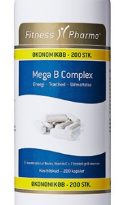 Fitness Pharma Mega B Complex, 200 kapsler.