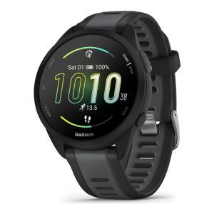 Garmin Forerunner 165 - Sort - Sportsur Med Bånd - Silikone - Skifergrå - Håndledsstørrelse: 126-203 Mm - Display 1.2" - 4 Gb - Bluetooth, Ant+ - 39