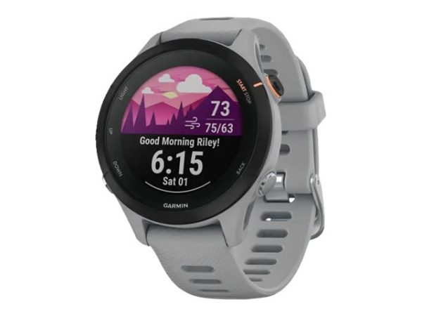 Garmin Forerunner 255S - Sportsur Med Rem - Silikone - Håndledsstørrelse: 110-175 Mm - Display 1.1" - 4 Gb - Bluetooth, Ant+ - 39 G - Pulvergrå