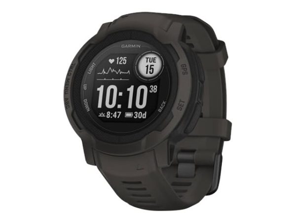 Garmin Instinct 2 - 45 Mm - Grafit - Sportsur Med Bånd - Silikone - Håndledsstørrelse: 135-230 Mm - Monokrom - 32 Mb - Bluetooth, Ant+ - 52 G