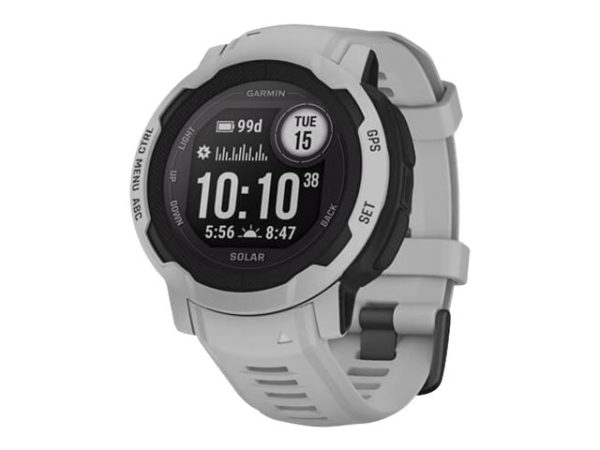 Garmin Instinct 2 Solar - 45 Mm - Disgrå - Sportsur Med Bånd - Silikone - Håndledsstørrelse: 135-230 Mm - Monokrom - 32 Mb - Bluetooth, Ant+ - 53 G