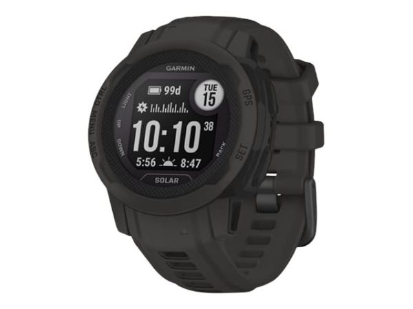 Garmin Instinct 2S Solar - 40 Mm - Grafit - Sportsur Med Bånd - Silikone - Håndledsstørrelse: 112-180 Mm - Monokrom - 32 Mb - Bluetooth, Ant+ - 43 G