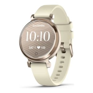 Garmin Lily 2 - Creme-Guld - Smart Ur Med Bånd - Silikone - Kokosnød - Håndledsstørrelse: 110-175 Mm - Monokrom - Bluetooth - 24.4 G