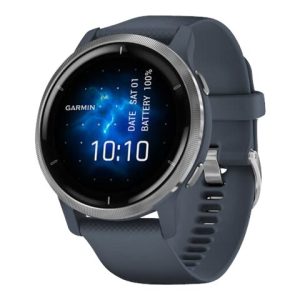 Garmin Venu 2 - 45 Mm - Granitblå - Sportsur Med Bånd - Silikone - Granitblå - Håndledsstørrelse: 135-200 Mm - Display 1.3" - Bluetooth, Wi-Fi, Ant+