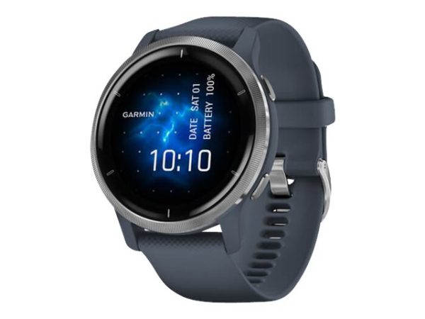 Garmin Venu 2 - 45 Mm - Granitblå - Sportsur Med Bånd - Silikone - Granitblå - Håndledsstørrelse: 135-200 Mm - Display 1.3" - Bluetooth, Wi-Fi, Ant+