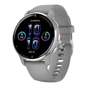 Garmin Venu 2 Plus - 43 Mm - Pulvergrå - Sportsur Med Bånd - Silikone - Pulvergrå - Håndledsstørrelse: 125-190 Mm - Display 1.3" - Bluetooth, Wi-Fi,