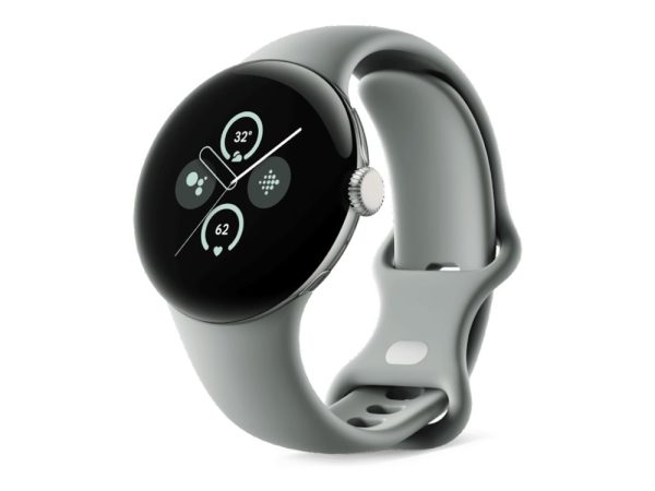 Google Pixel Watch 2 - Champagne-Guldaluminium - Smart Ur Med Aktivt Bånd - Fluoroelastomer - Nøddebrun - Båndstørrelse: S/L - 32 Gb - Bluetooth, Wi-