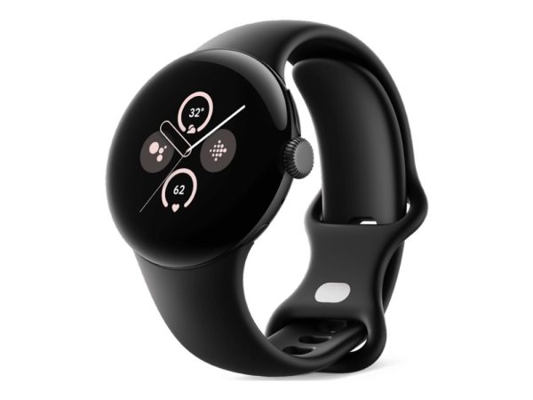 Google Pixel Watch 2 - Matsort Aluminium - Smart Ur Med Aktivt Bånd - Fluoroelastomer - Obsidian - Båndstørrelse: S/L - 32 Gb - Bluetooth, Wi-Fi, Nfc