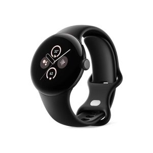 Google Pixel Watch 2 - matte black aluminum - smart watch with active band - obsidian - 32 GB